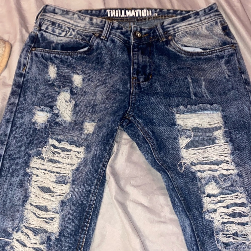 Trillnation ripped men’s jeans